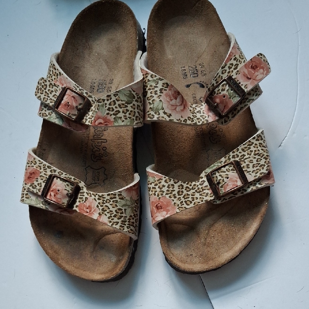 Birkenstock Floral and Leopard Print Sandals